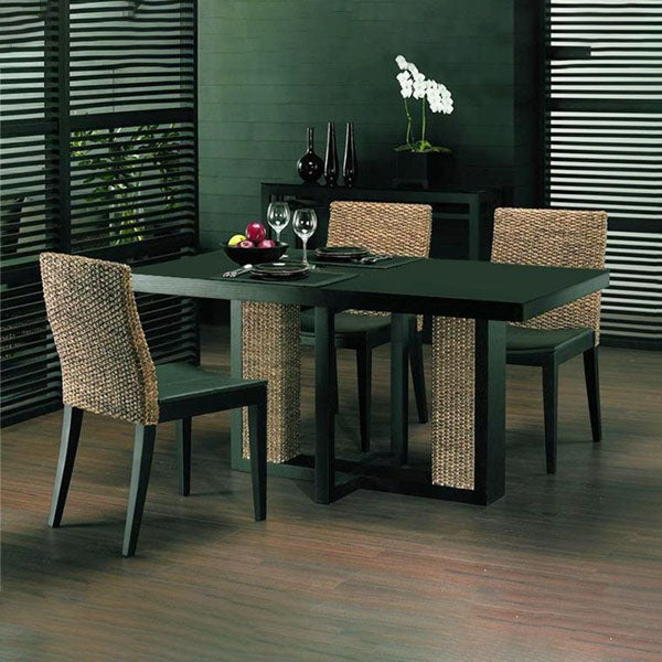 Sea Grass & Wicker Dining Chair & Table Set - Caspian