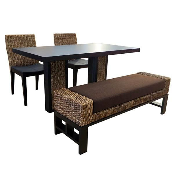Sea Grass & Wicker Dining Chair & Table Set - Caspian1