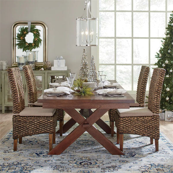Sea Grass & Wicker Dining Chair & Table Set - Dragon