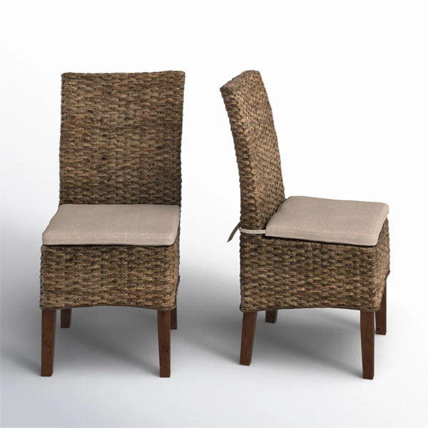 Sea Grass & Wicker Dining Chair & Table Set - Dragon