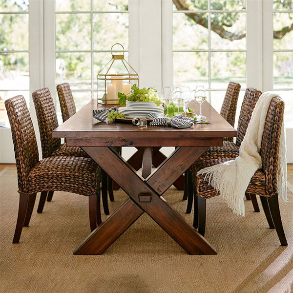 Sea Grass & Wicker Dining Chair & Table Set - Intercon