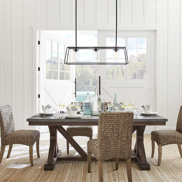 Sea Grass & Wicker Dining Chair & Table Set - Intercon