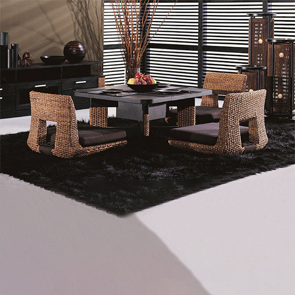 Sea Grass & Wicker Dining Chair & Table Set - Lotus