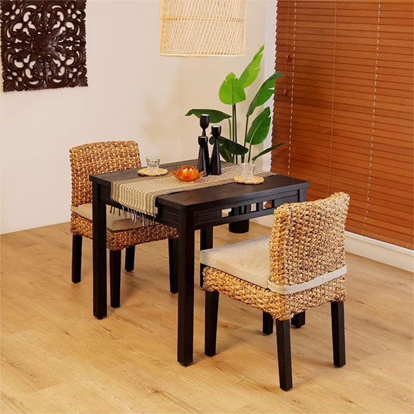 Sea Grass & Wicker Dining Chair & Table Set - Merlin