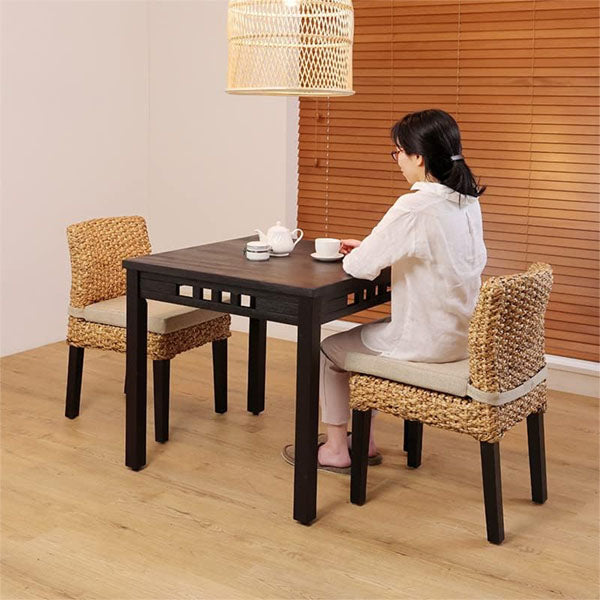 Sea Grass & Wicker Dining Chair & Table Set - Merlin