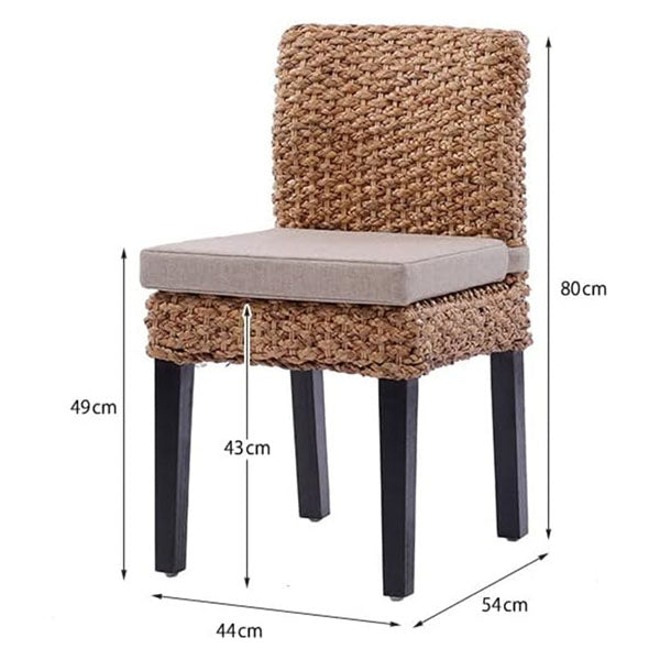 Sea Grass & Wicker Dining Chair & Table Set - Merlin