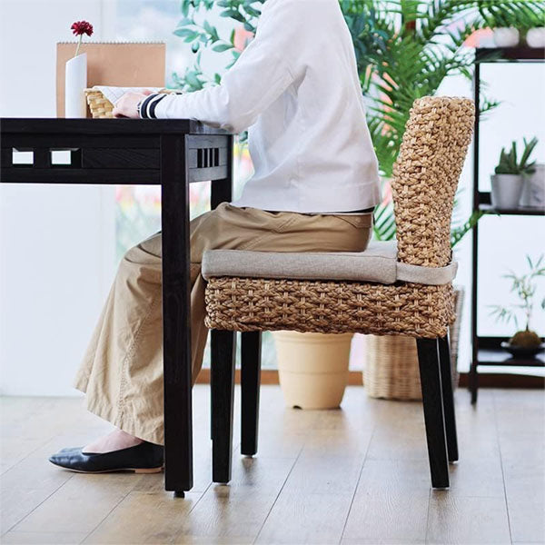 Sea Grass & Wicker Dining Chair & Table Set - Merlin