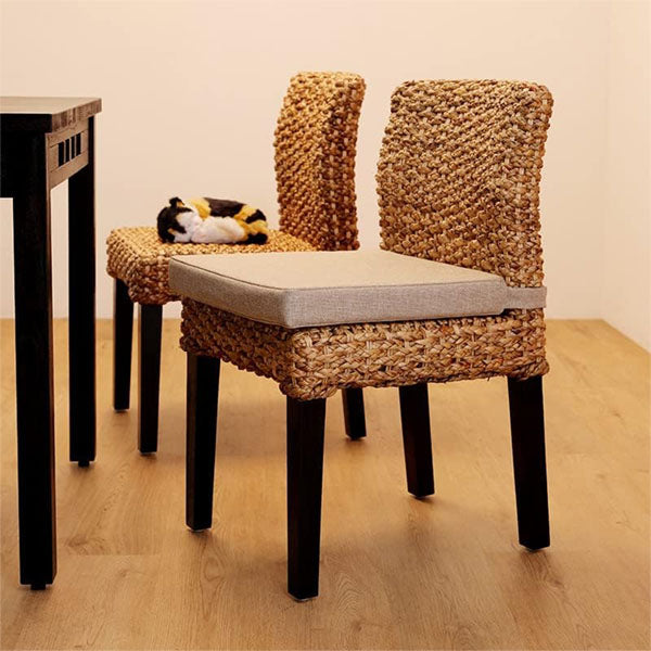 Sea Grass & Wicker Dining Chair & Table Set - Merlin