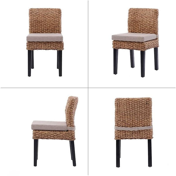 Sea Grass & Wicker Dining Chair & Table Set - Merlin