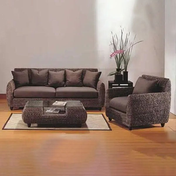 Sea Grass & Wicker Sofa Set - Belord - sofa -011