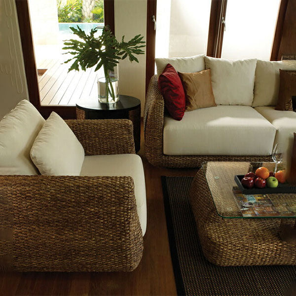 Sea Grass & Wicker Sofa Set - Polyrattan 01