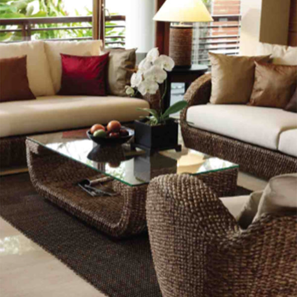 Sea Grass & Wicker Sofa Set - RestRove