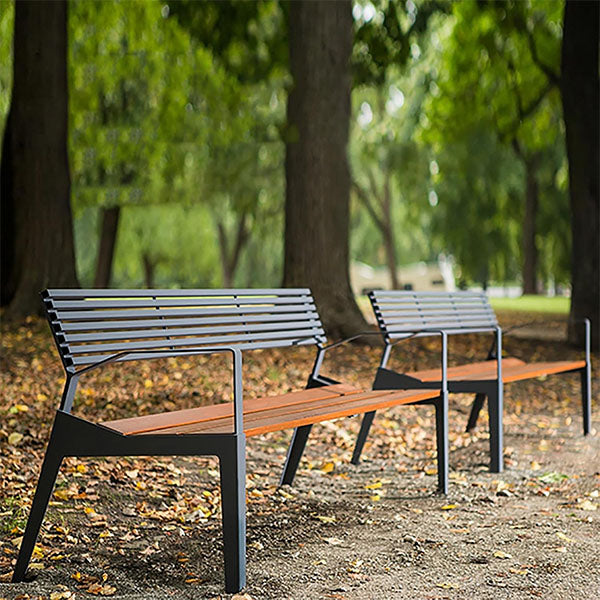 Outdoor Furniture - Modern Metal WPC Wood - Garden Bench - Luno
