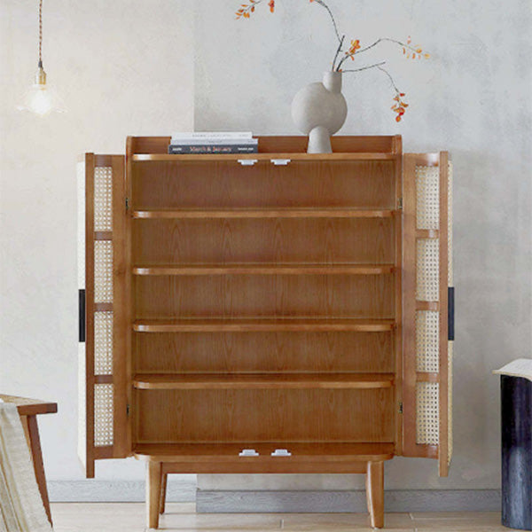 Wooden Cane & Rattan Almirah & Cabinet - Alex