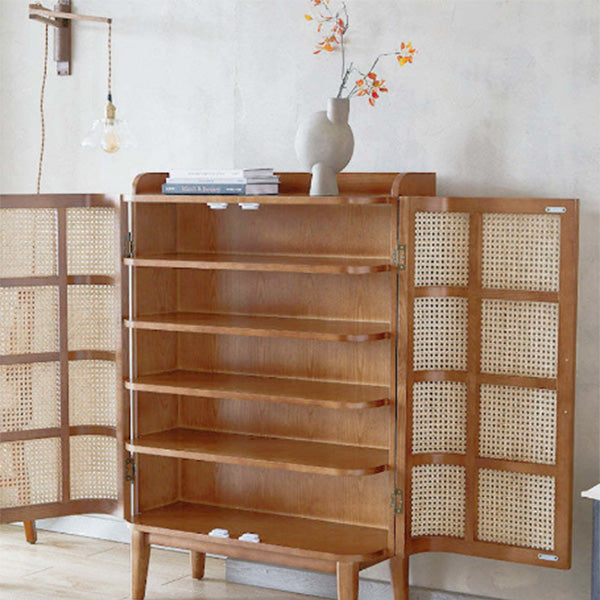 Wooden Cane & Rattan Almirah & Cabinet - Alex