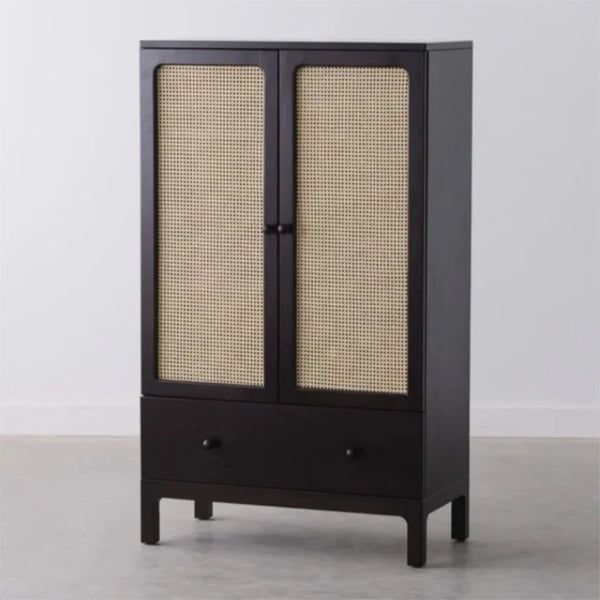 Wooden Cane & Rattan Almirah & Cabinet - Armoire Luxe