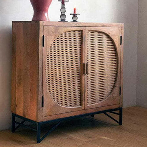 Wooden Cane & Rattan Almirah & Cabinet - Cabinova