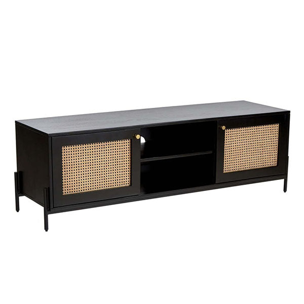 Wooden Cane & Rattan Almirah & Cabinet - Cubix
