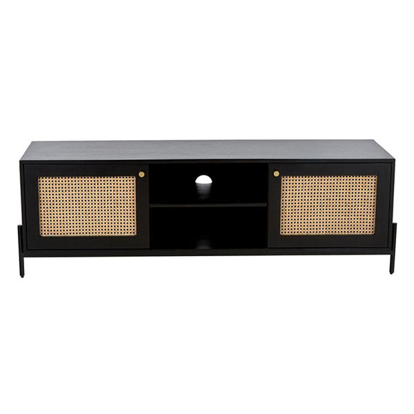 Wooden Cane & Rattan Almirah & Cabinet - Cubix