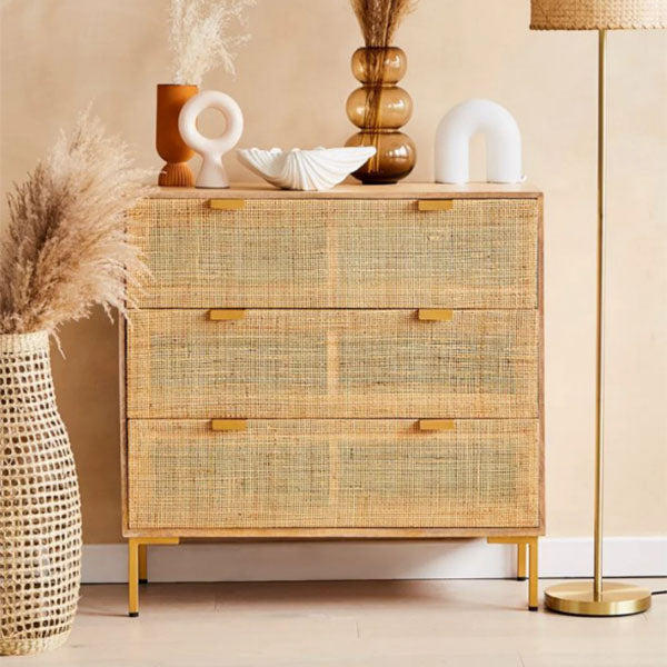 Wooden Cane & Rattan Almirah & Cabinet - KeepWell