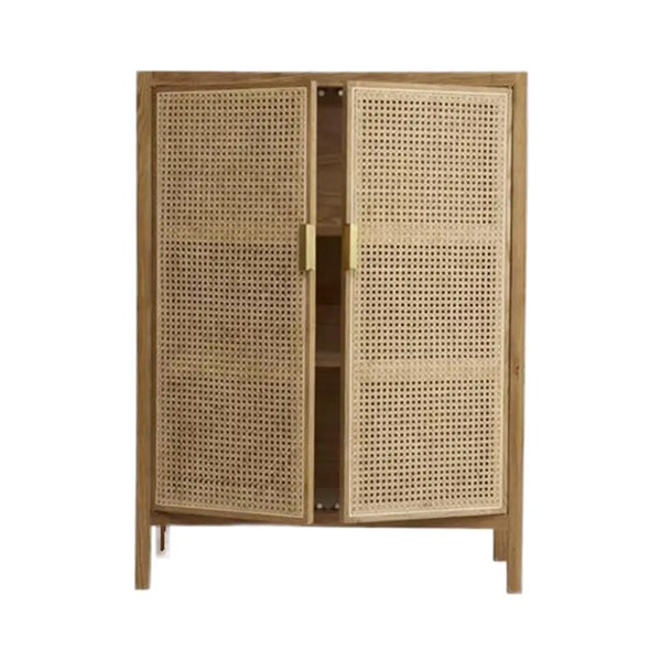 Wooden Cane & Rattan Almirah & Cabinet - WoodCab