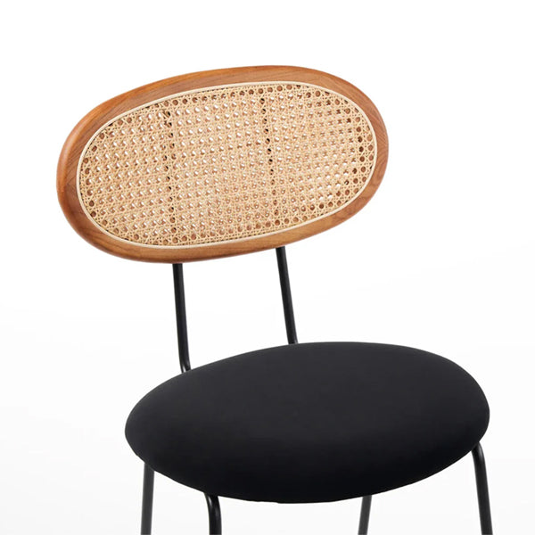Wooden Cane & Rattan Bar Chair - Chester