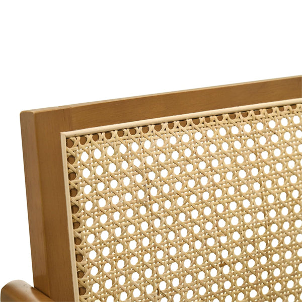 Wooden Cane & Rattan Bar Chair - Mermaid Tower