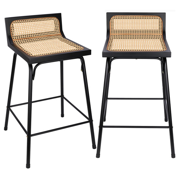 Wooden Cane & Rattan Bar Chair - Nimbus Chair