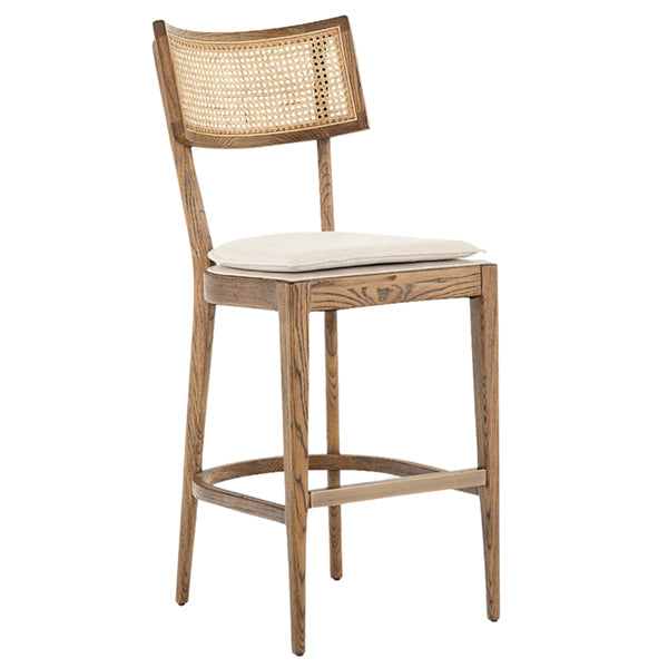 Wooden Cane & Rattan Bar Chair - The Happy Hour