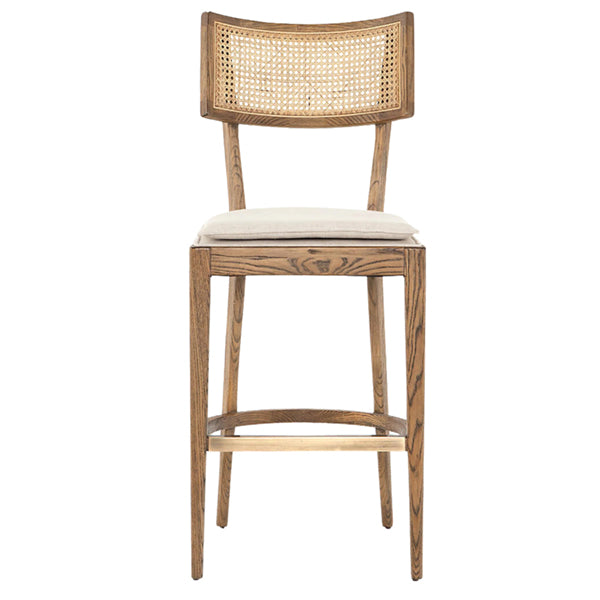 Wooden Cane & Rattan Bar Chair - The Happy Hour