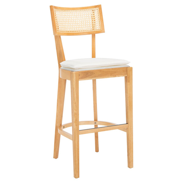 Wooden Cane & Rattan Bar Chair - The Orbit