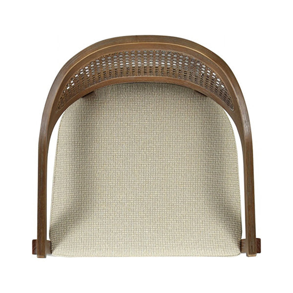 Wooden Cane & Rattan Bar Chair - Woven Loop