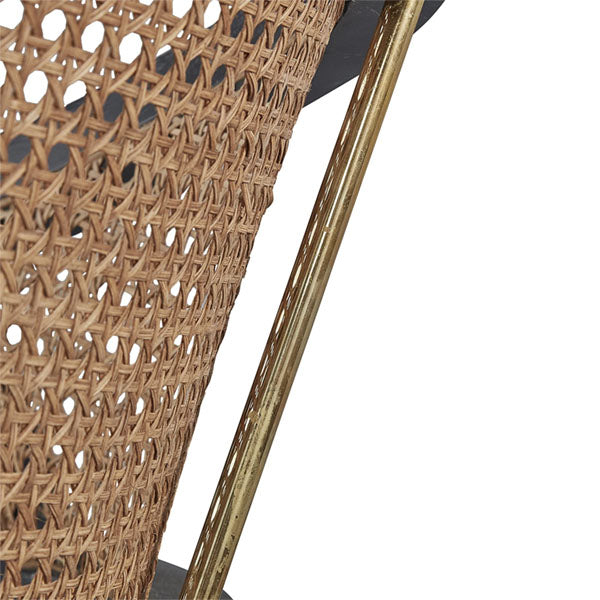 Wooden Cane & Rattan Lounge Chair - Equinox