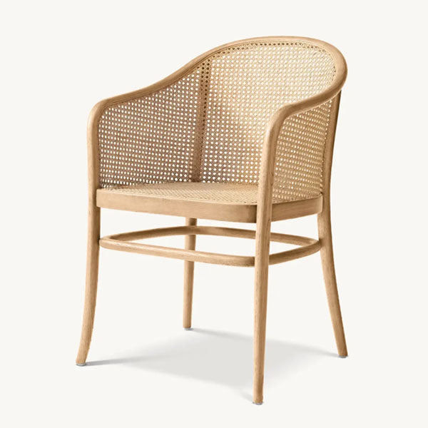 Wooden Rattan Cane Chair - Aveon