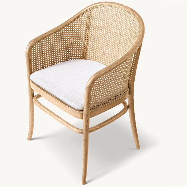 Wooden Rattan Cane Chair - Aveon