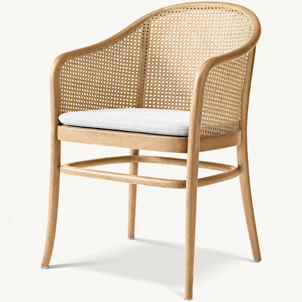 Wooden Rattan Cane Chair - Aveon