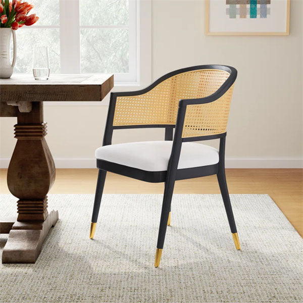 Wooden Rattan Cane Chair - Ease