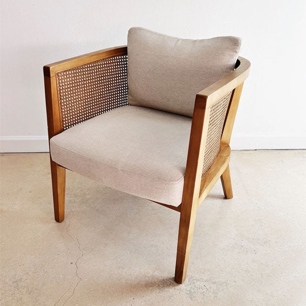 Wooden Rattan Cane Chair - GRETA