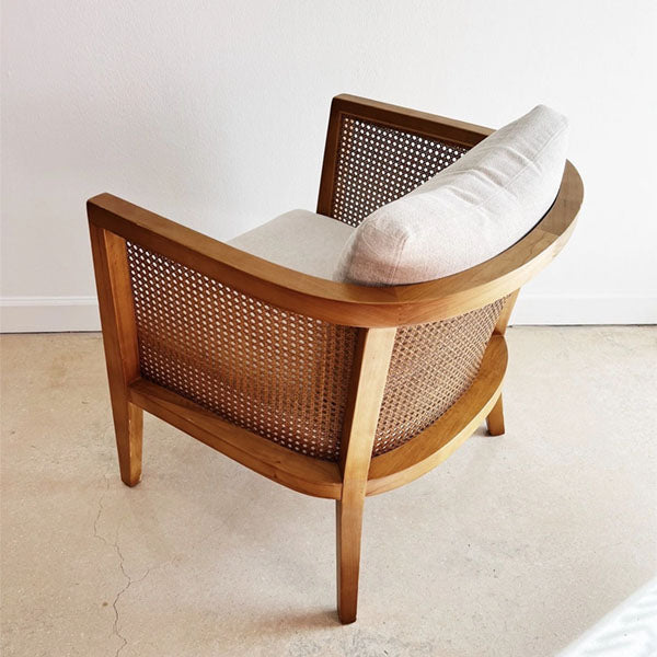 Wooden Rattan Cane Chair - GRETA