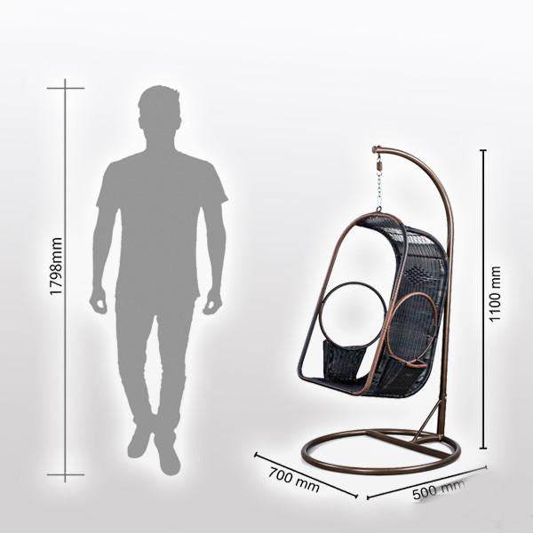 Outdoor Furniture Wicker Swing - Circle