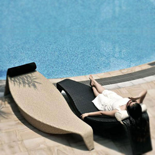 Outdoor Furniture Wicker Sun Lounger - Chiller