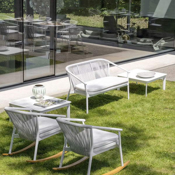 Luxurious Outdoor furniture - Buy Affordable 5 seater Outdoor Braid Rope sofa set with centre table - Buy Outdoor Sofa Elegente From LUXOX INDIA - Outdoor Lounge Chair for garden, terrace and balcony