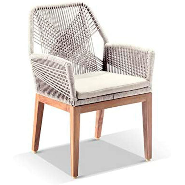  Outdoor Braided & Rope Coffee Set - Azure
