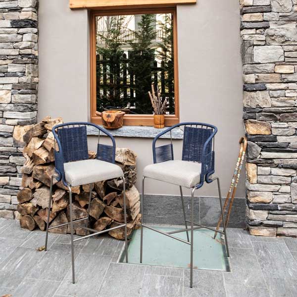 Outdoor Braided, Rope & Cord Bar Chair - Marco