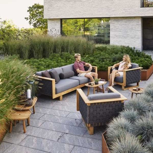 Outdoor Braided, Rope & Cord, Sofa - Angle