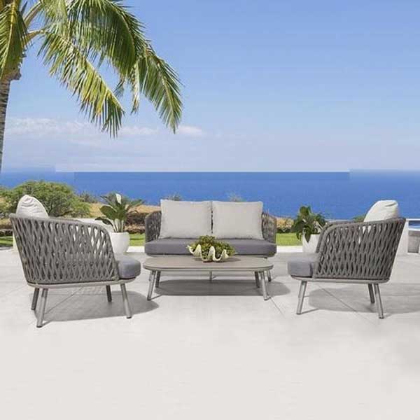 Outdoor Braided & Rope Sofa - Waltz Max