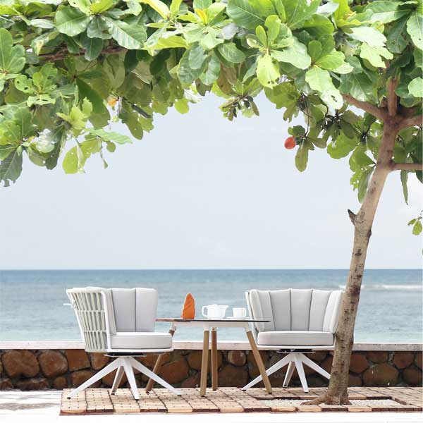 Outdoor Braid and Rope Heigh Back Chair,Lazy Chair, Rest Chair, Easy Chair, Ocassional chair - Noble