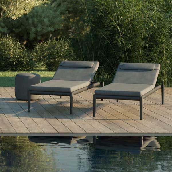 Outdoor Wood & Aluminum - Sun Lounger - Cara Prime
