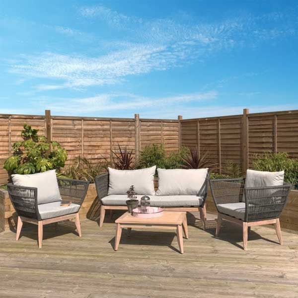 Outdoor Braided, Rope & Cord, Sofa - Nero-Next