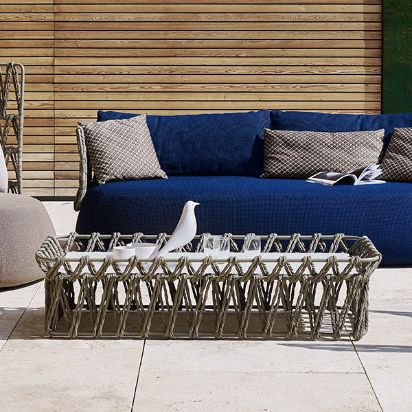 Outdoor Patio Braid & Rope Coffee Table & Center Table - Deneme